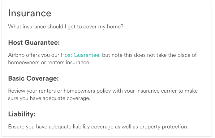 short term rental insurance airbnb guarantee